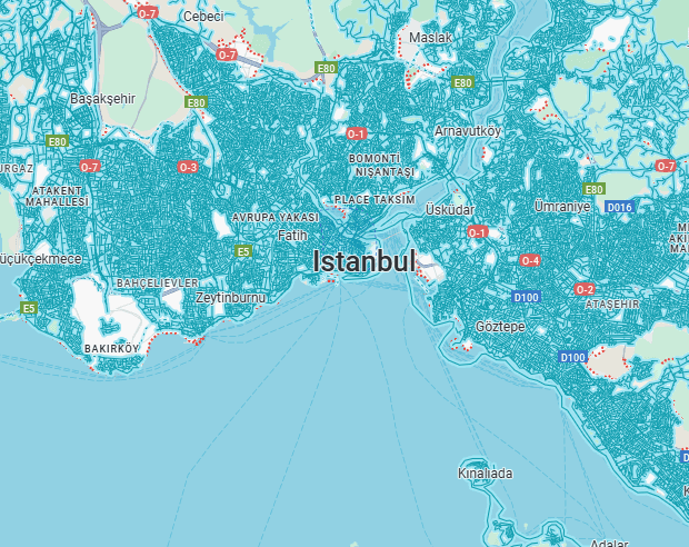 Carte Djibouti - Istanbul